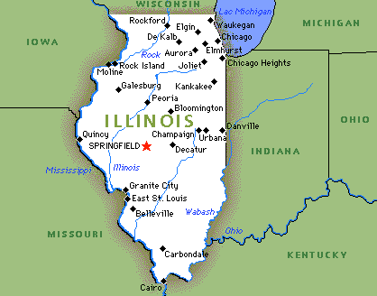 chicago illinois états unis carte